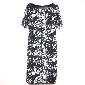 Vince Camuto Sheath Dress Size L Black White